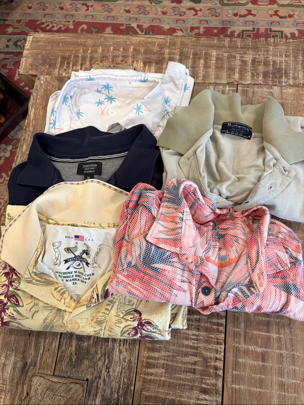 Bundle Lot of 5 Men’s Polo Shirts various makers size ranges